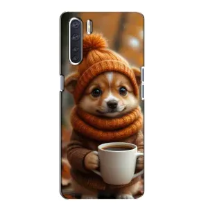 Друкований чохол 'Звірята з кавою' для Oppo A91 (Песик з кавою)