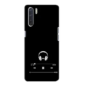 Чехол с картинками на черном фоне для Oppo A91 (Плеер)