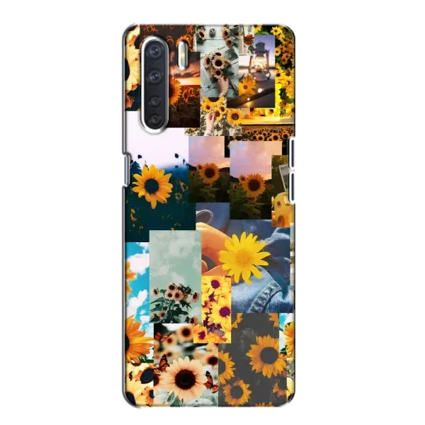 Чехол с рисунком «Подсолнуховый дизайн» для OPPO A91 Чехол с рисунком «Подсолнуховый дизайн» для OPPO A91