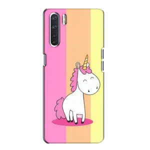 Чехол Unicorn на Oppo A91 (Радужный Единорог)