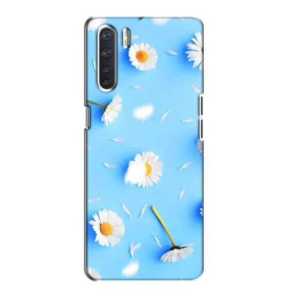 Чехол с рисунком «ромашки на голубом» для OPPO A91