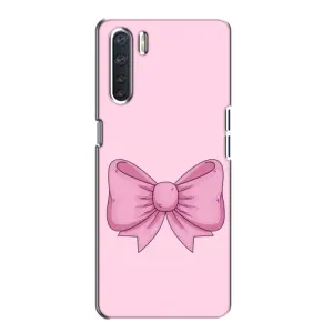 Чехол банты для Oppo A91 (Розовый бантик)
