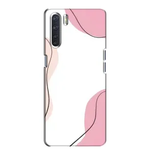 Чохол квітковий дизайн для Oppo A91 (Рожевий фон)