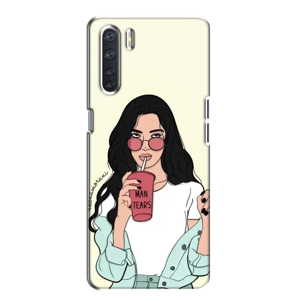 Чехол с рисунком «С напитком» для OPPO A91
