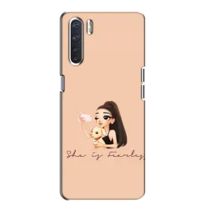 Силиконовый Чехол на Oppo A91 с картинкой Стильных Девушек (С собакой)
