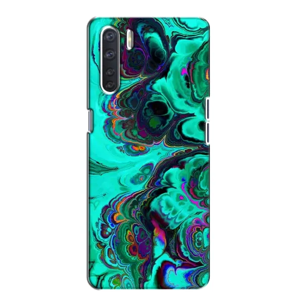 Чехол с рисунком «Салатный мрамор» для OPPO A91 Чехол с рисунком «Салатный мрамор» для OPPO A91