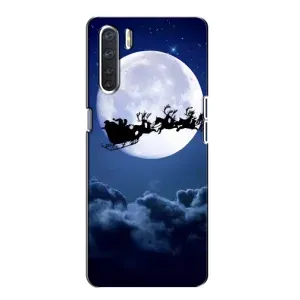 Чохол Санта Клаус для Oppo A91 (Санта - місяць)