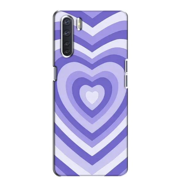Чехол с рисунком «Сердце фиолет» для OPPO A91 Чехол с рисунком «Сердце фиолет» для OPPO A91
