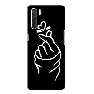 Чохол (Знак сердечка) для Oppo A91 (Сердечко на чорному)