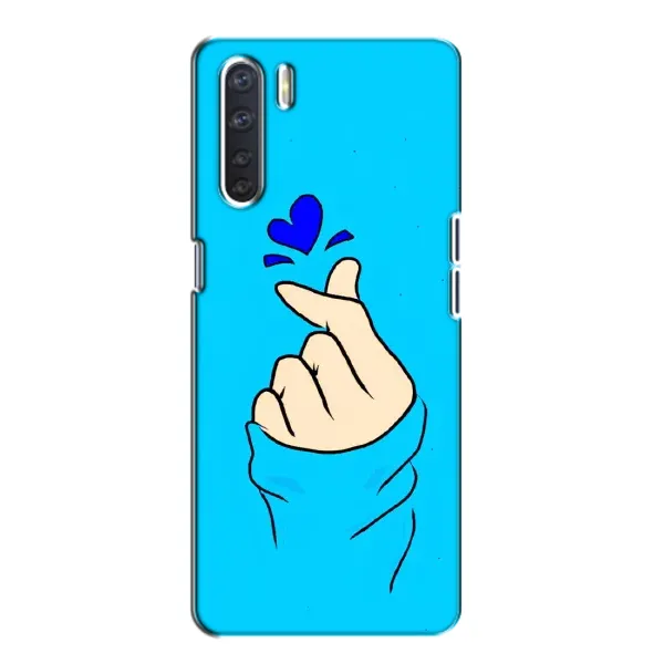 Чехол с рисунком «Сердце на синем» для OPPO A91 Чехол с рисунком «Сердце на синем» для OPPO A91