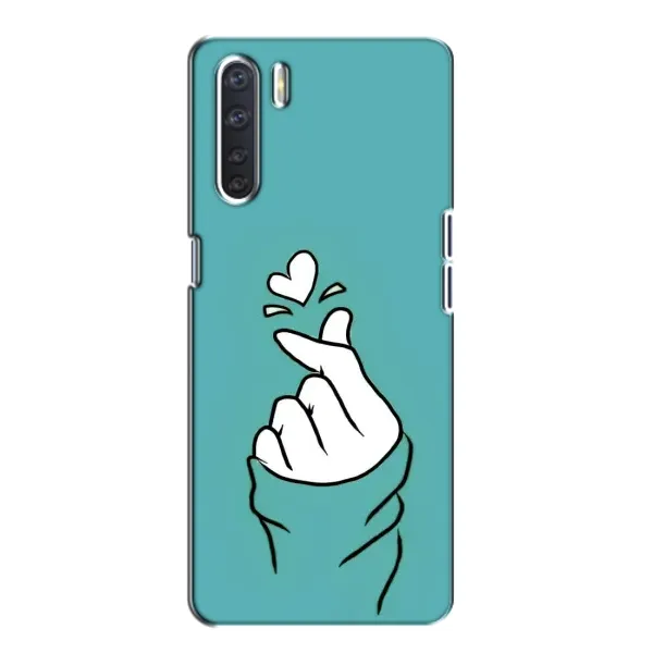 Чехол с рисунком «Сердечко на бирюзовом» для OPPO A91 Чехол с рисунком «Сердечко на бирюзовом» для OPPO A91