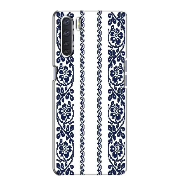 Чехол с рисунком «Синяя вышиванка» для OPPO A91