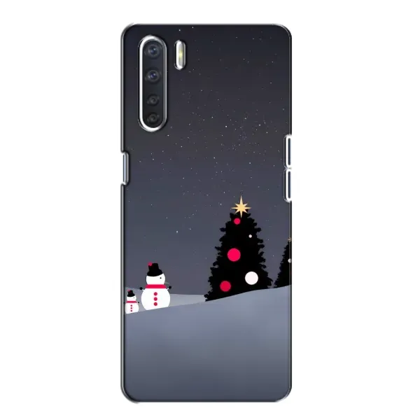 Чехол с рисунком «Снеговички» для OPPO A91