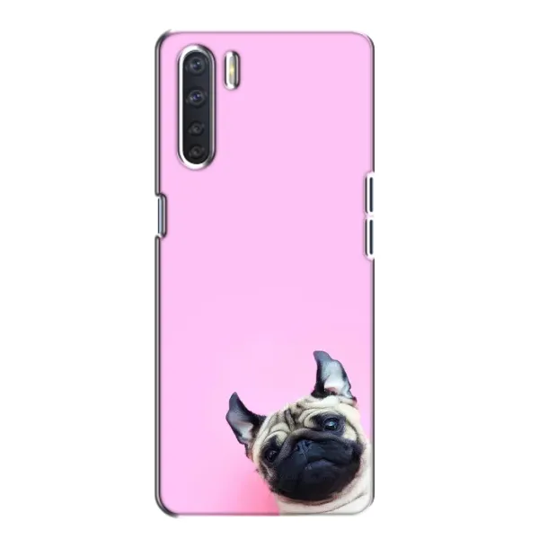 Чехол с рисунком «Собака на розовом» для OPPO A91 Чехол с рисунком «Собака на розовом» для OPPO A91