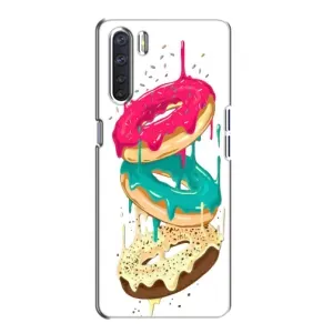 Чехол с изображением вкусной еды для Oppo A91 (Сочные пончики)