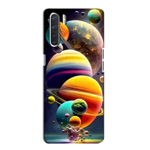 Чохол (ТПУ) з планетами на Oppo A91 (Сонячна система)
