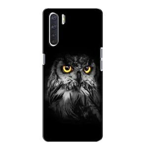 Чохли з принтом СОВИ для Oppo A91 (Сова на чорному)