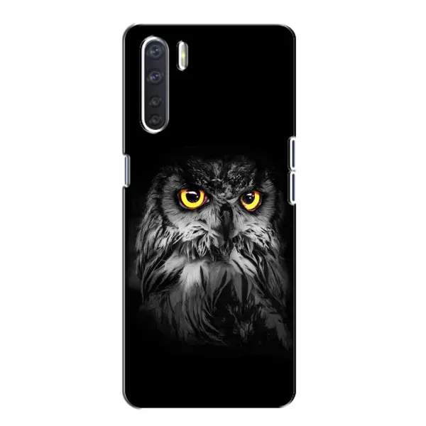 Чехол с рисунком «Сова на чёрном» для OPPO A91 Чехол с рисунком «Сова на чёрном» для OPPO A91