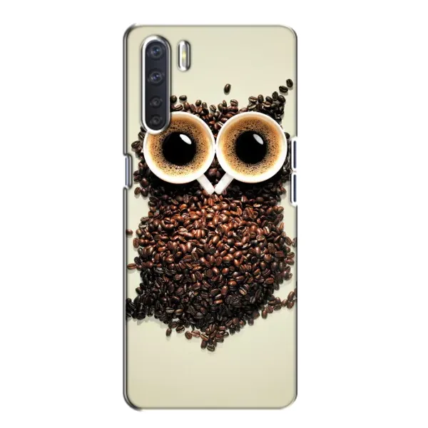 Чехол с рисунком «Сова с зерен кофе» для OPPO A91 Чехол с рисунком «Сова с зерен кофе» для OPPO A91