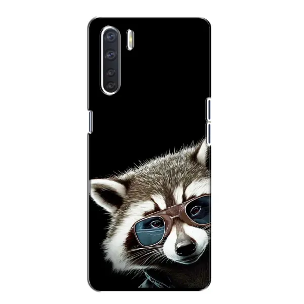 Чехол с рисунком «Стильный Енот» для OPPO A91 Чехол с рисунком «Стильный Енот» для OPPO A91
