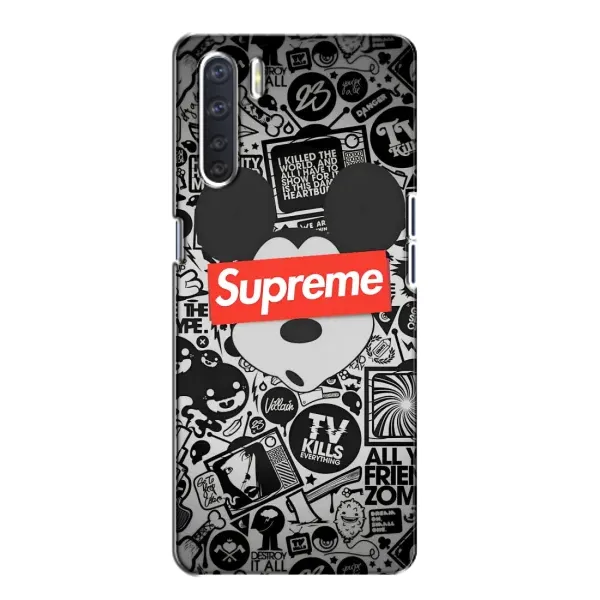 Чехол с рисунком «Supreme Маус» для OPPO A91 Чехол с рисунком «Supreme Маус» для OPPO A91