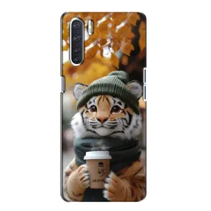 Друкований чохол 'Звірята з кавою' для Oppo A91 (Тигр з кавою)