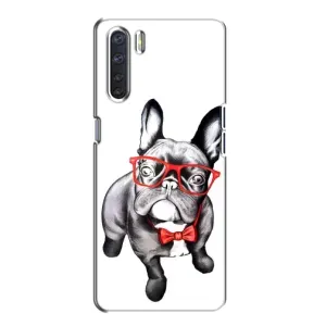 Бампер для Oppo A91 з картинкою "Песики" (В окулярах)