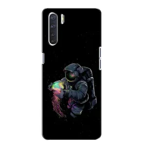 Силіконовый Чохол з принтом "Космонавти" на Oppo A91 (В руках земля)