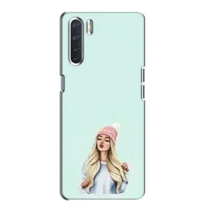 Силиконовый Чехол на Oppo A91 с картинкой Стильных Девушек (В шапке)