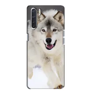 Чохол з Вовком на Oppo A91 (Вовк біжить по снігу)