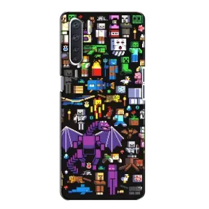 Чохол майнкрафт для Oppo A91 (Усі персонажі)