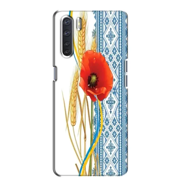 Чехол с рисунком «Вышиванка с цветком» для OPPO A91