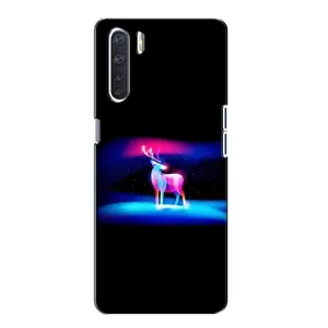 Силіконовий бампер з картинкою звірів для Oppo A91 (Яскравий олень)