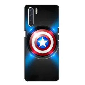Чохол с Щітом Капітана Америки на Oppo A91 (Яскраий Щит Капітана)