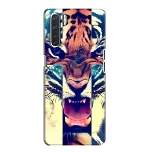 Чохли з зображенням різних тварин на Oppo A91 (Яскравий Тигр)