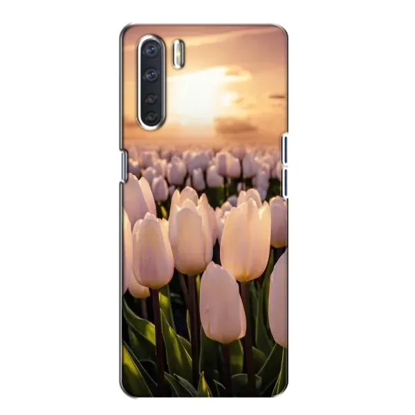 Чехол с рисунком «Закат с цветами» для OPPO A91 Чехол с рисунком «Закат с цветами» для OPPO A91
