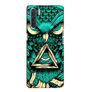 Чохли з принтом СОВИ для Oppo A91 (Зелена сова)