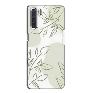 Чохол квітковий дизайн для Oppo A91 (Зелений дизайн)