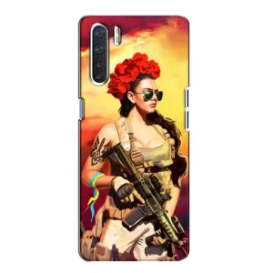 ЗСУ Чехлы (TPU) для Oppo A91 (Женщина солдат)