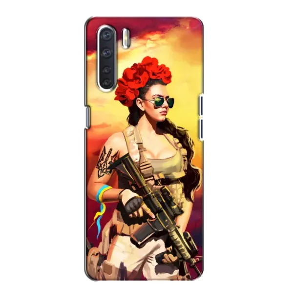 Чехол с рисунком «Женщина солдат» для OPPO A91 Чехол с рисунком «Женщина солдат» для OPPO A91