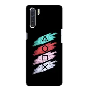 Чехол с рисунком «Значки Sony» для OPPO A91