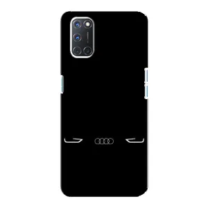 Силиконовый бампер с картинкой машины на Oppo A92 (Силует Audi)
