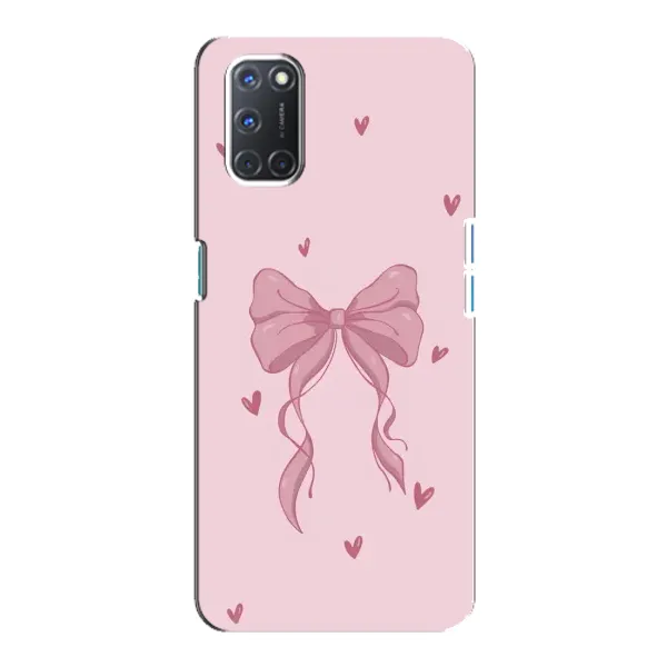 Чехол с рисунком «Бант на розовом» для OPPO A92