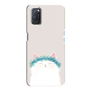 Чохол на тематику: Коти для OPPO A92 (Білий котик)