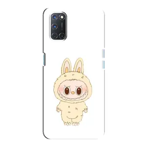 Чохол з принтом Лабубу для Oppo A92 (Бежевий Лабубу)