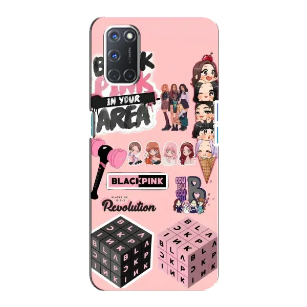 Чехол с рисунком «BLACK PINK коллаж» для OPPO A92