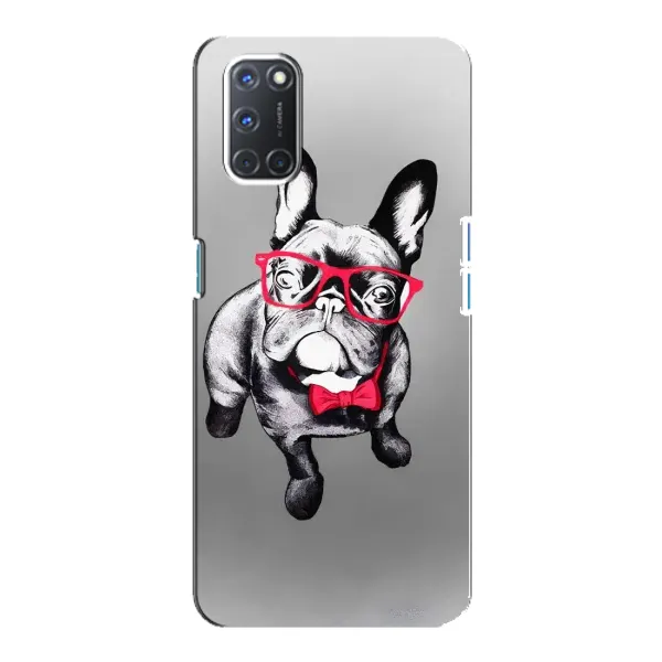 Чехол с рисунком «Бульдог в очках» для OPPO A92 Чехол с рисунком «Бульдог в очках» для OPPO A92