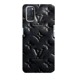 Текстурный Чехол Louis Vuitton для Оппо А92 (Черный ЛВ)