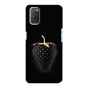 Чохол з зображенням смачної їжі для Oppo A92 (Чорна полуниця)