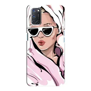 Чехол с картинкой Модные Девчонки Oppo A92 (Девушка в халате)